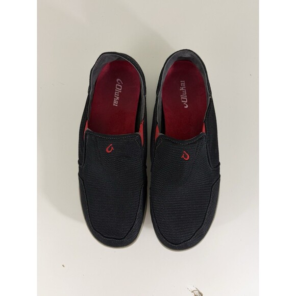 OluKai Nohea Mesh Black Slip-On Foldable Heel Comfort Loafer Shoes Men’s US 12
